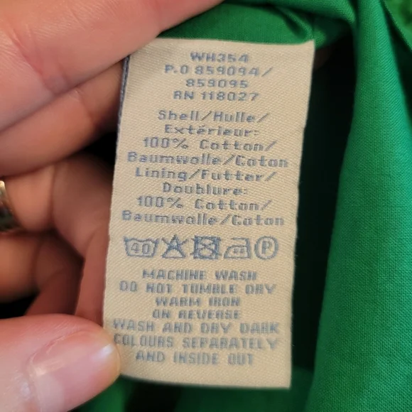 Boden Kelly Green Textured Embroidered Cotton Vneck Sheath Dress - Picture 7 of 7